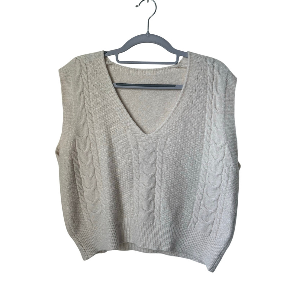 Cream Sweater Vest - Medium